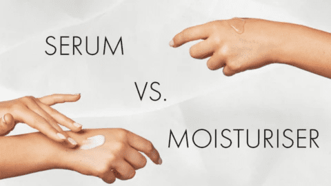 moisturizer vs serum, skin care products